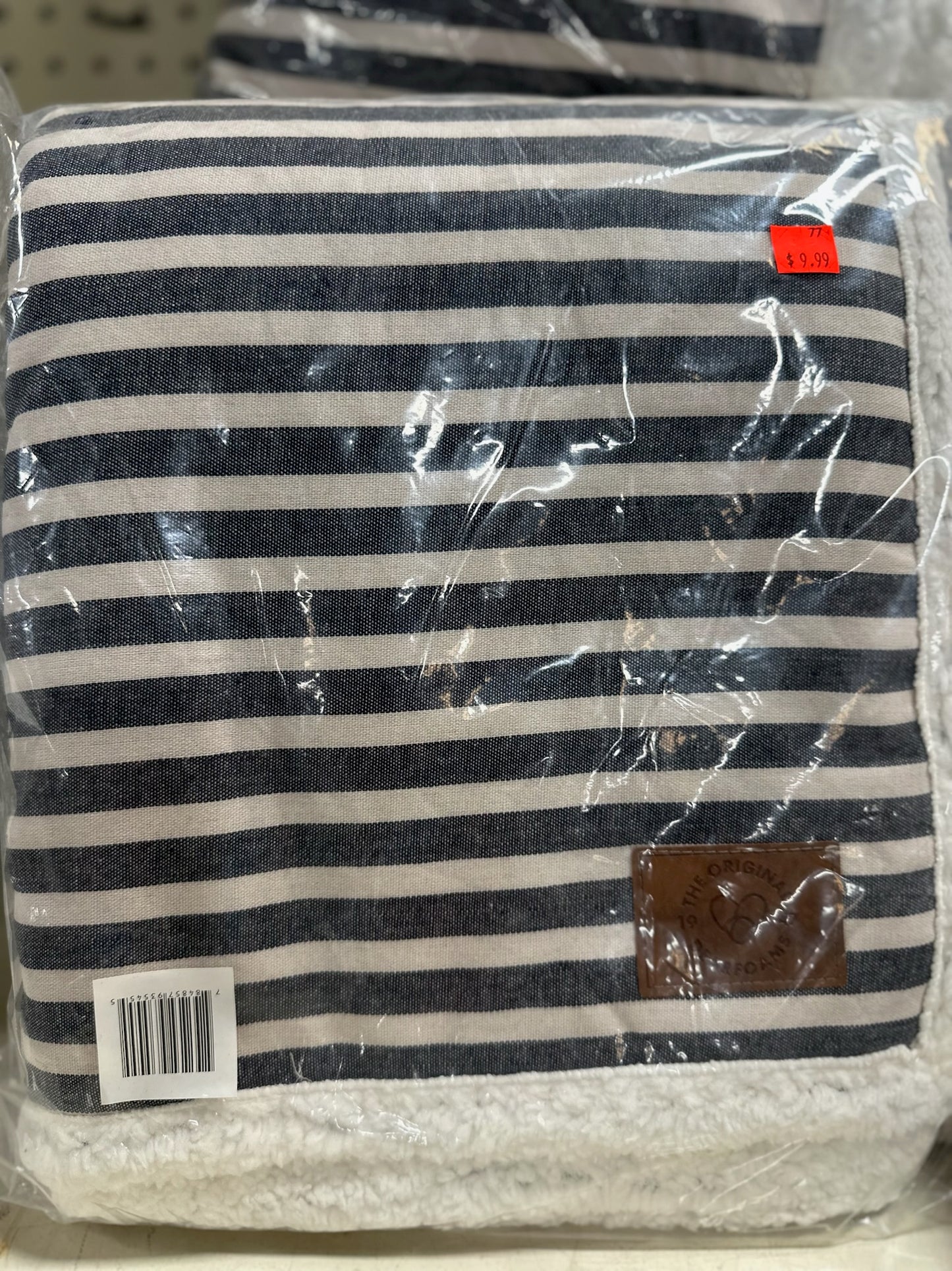 Striped Fleece Sherpa Throw