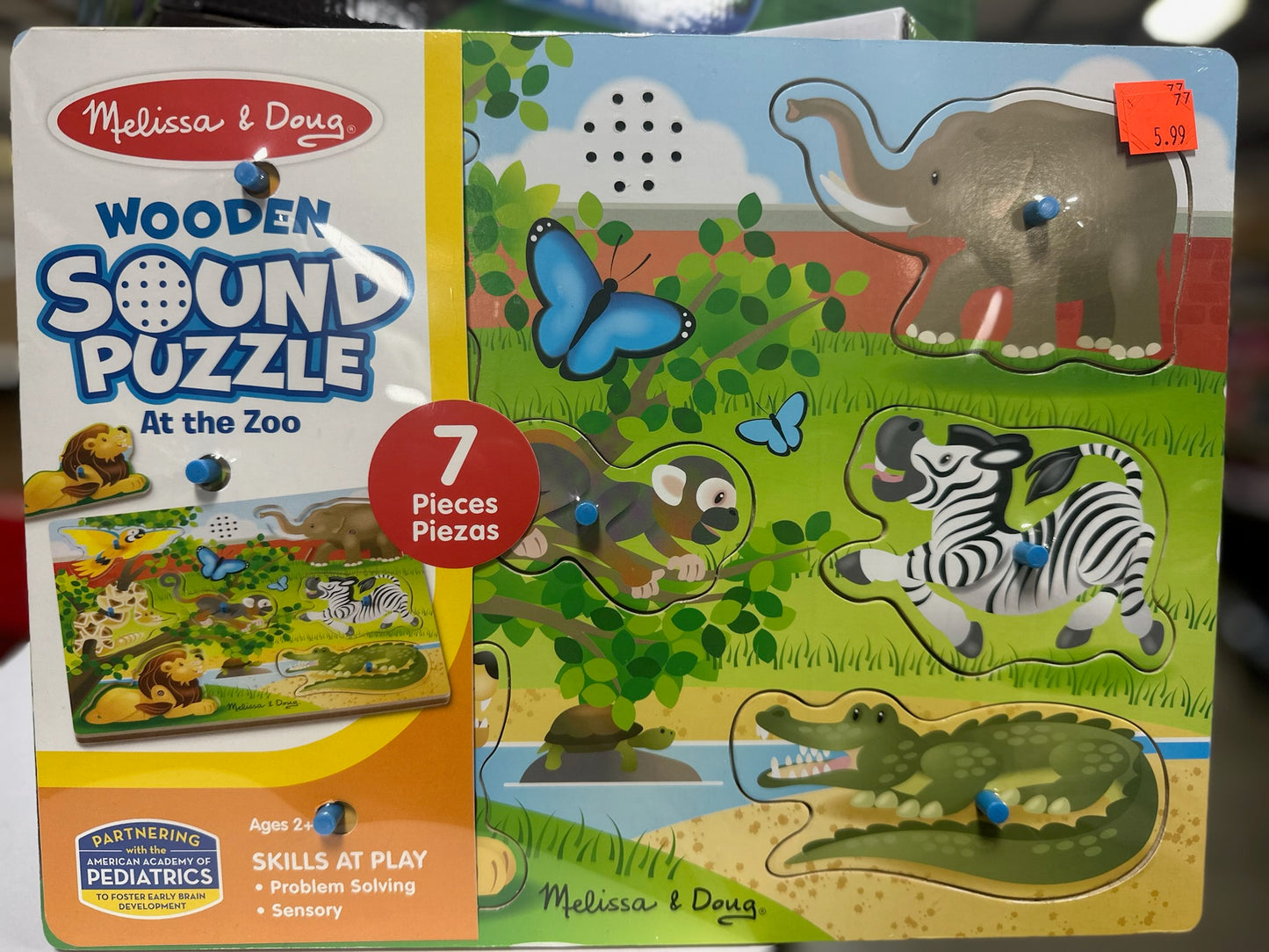 Melissa & Doug Wooden Sound Puzzle: At the Zoo
