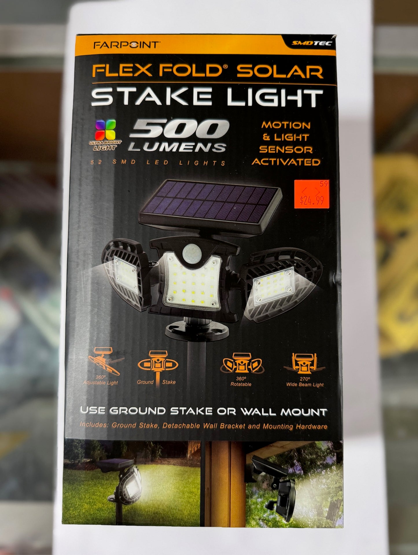 Farpoint Flex Fold Solar Stake Light