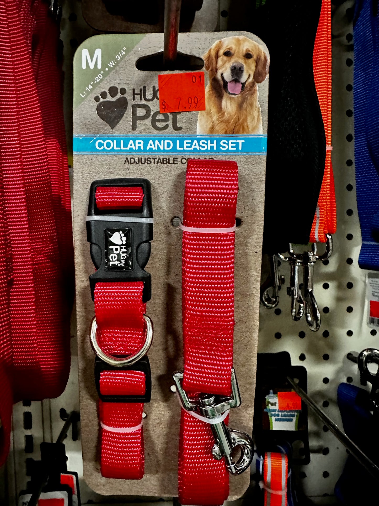 Hug Pet Collar and Leash Set (Medium)