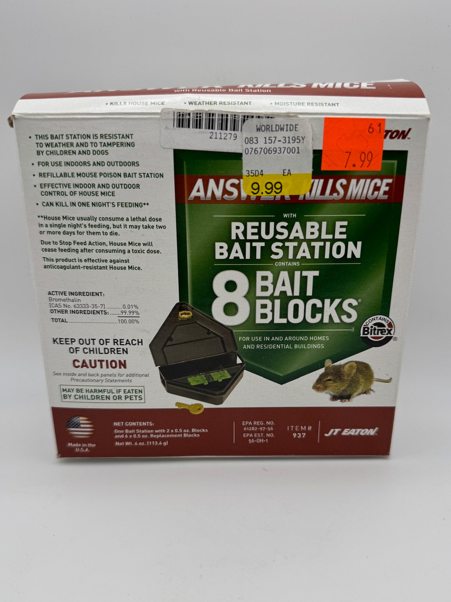 Answer Mouse Killer – Bait Station with 8 Bait Blocks
