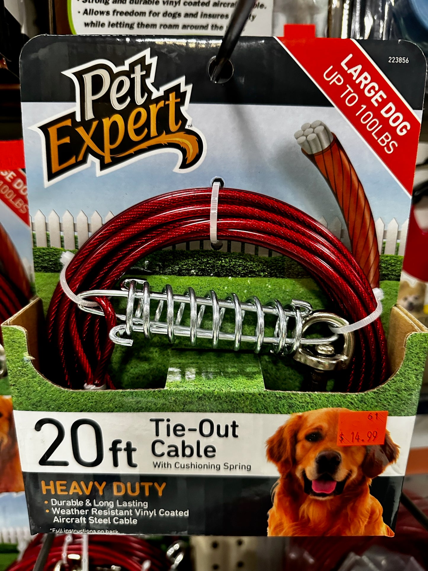 Pet Expert Heavy Duty Tie-Out Cable (Large Dog)