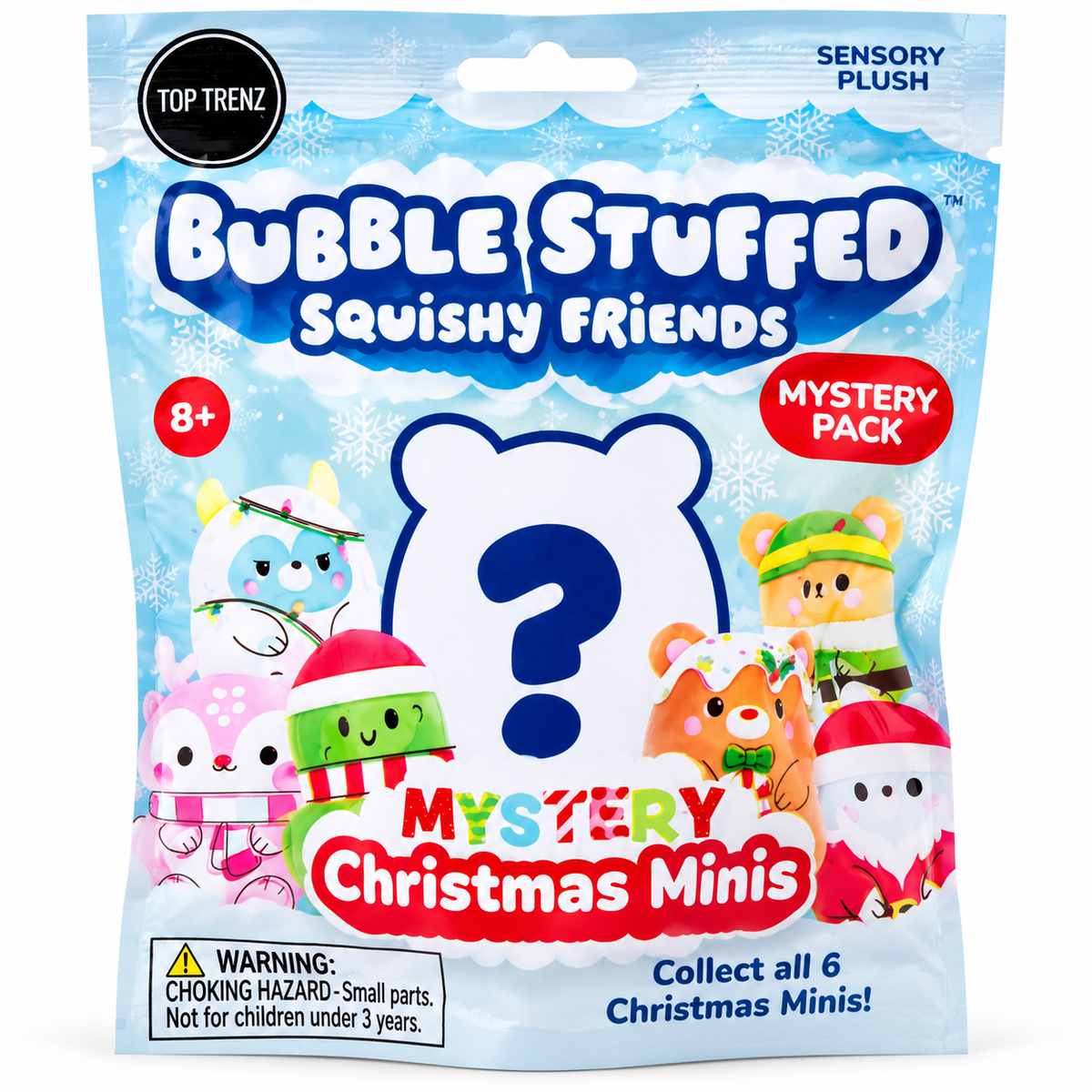 Bubble Stuffed Squishy Friends – Mystery Christmas Minis by Top Trenz
