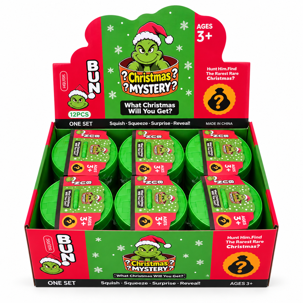 Grinch Christmas Mystery Dumpling Squishy