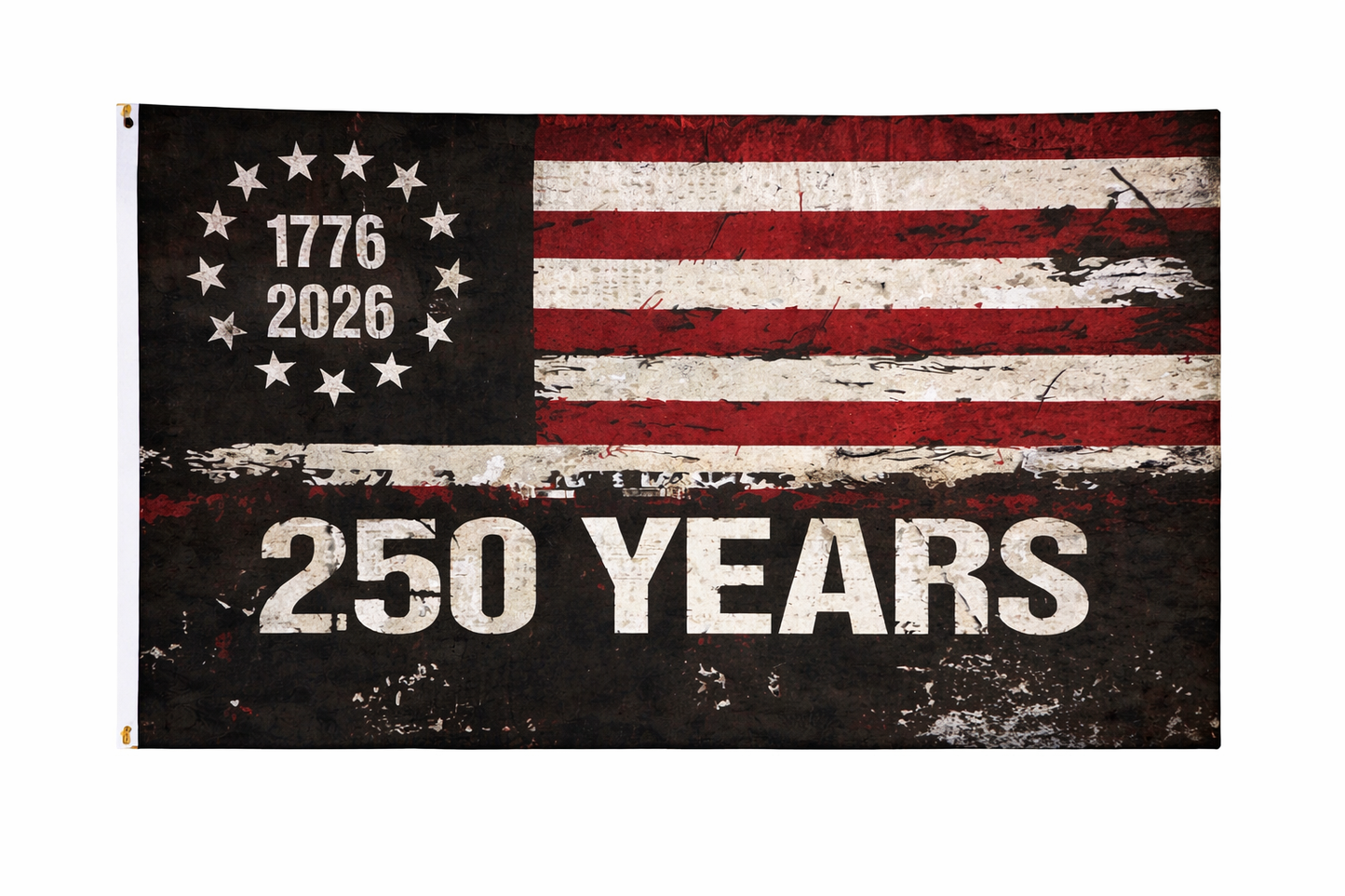 Distressed “250 YEARS” Vintage Flag