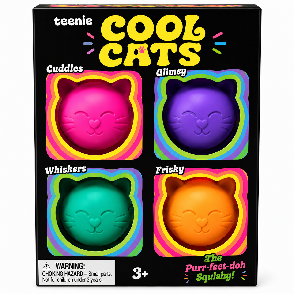 Cool Cats Mini Squishy Set – 4 Pack