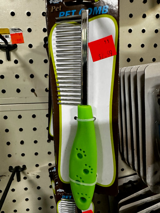 Pet Comb with Comfort Grip Handle