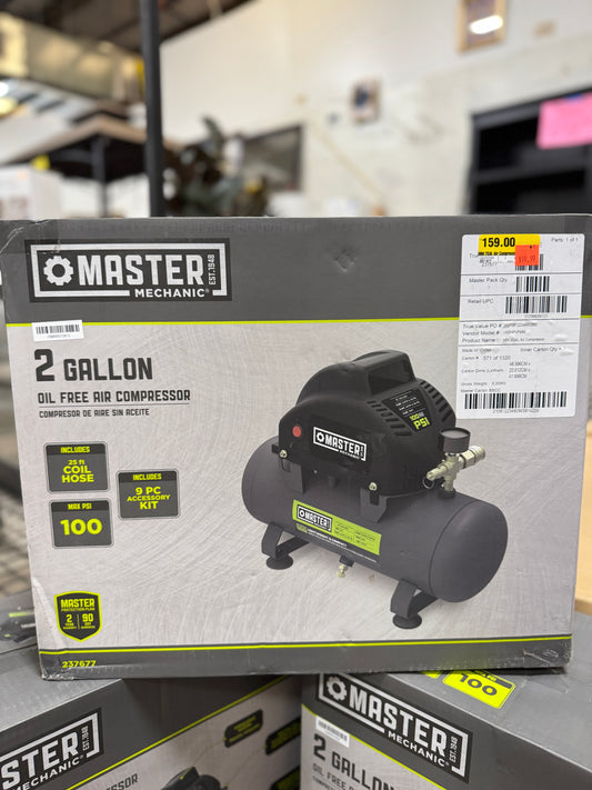 Master Mechanic 2 Gallon Oil-Free Air Compressor