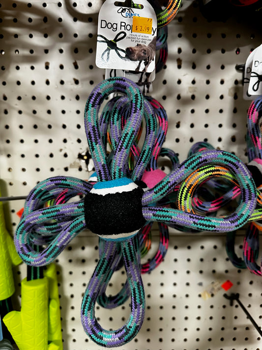 Duke’s Dog Rope Toy with Ball Center
