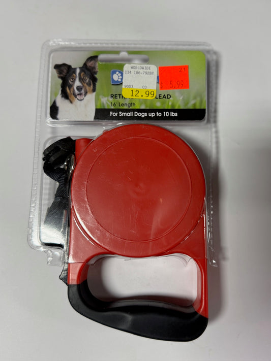 Red Retractable Dog Leash – Small Dogs