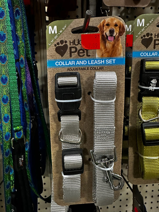 Hug Pet Collar and Leash Set (Medium)