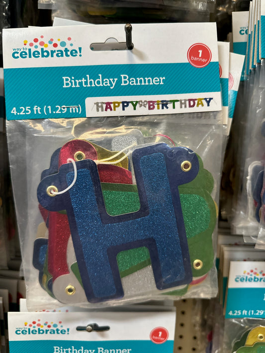 Way to Celebrate Birthday Banner – 4.25 ft