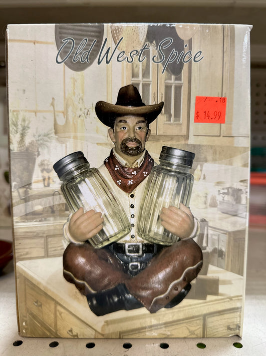 Old West Spice Cowboy Salt & Pepper Shaker Set