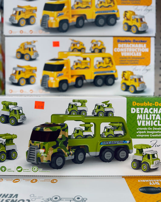 Double-Decker Detachable Construction & Military Trucks