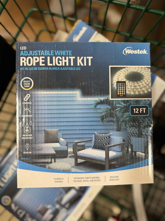 Westek Adjustable White LED Rope Light Kit (12 ft)