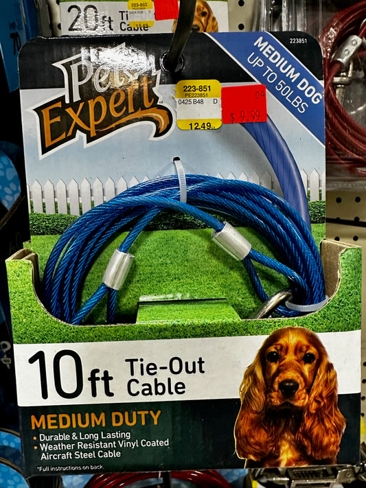 Pet Expert Medium Duty Tie-Out Cable (Medium Dog)