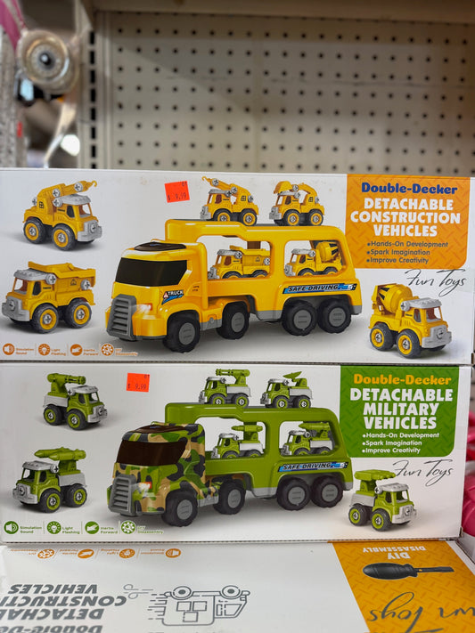 Double-Decker Detachable Construction & Military Trucks