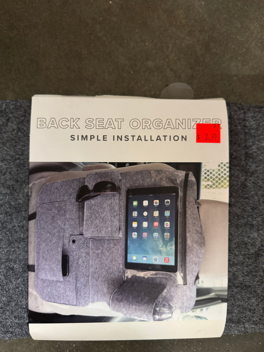 Gray Felt Back Seat Organizer