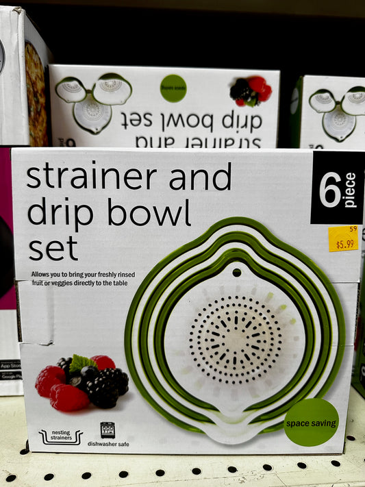 Strainer and Drip Bowl Set (6-piece)