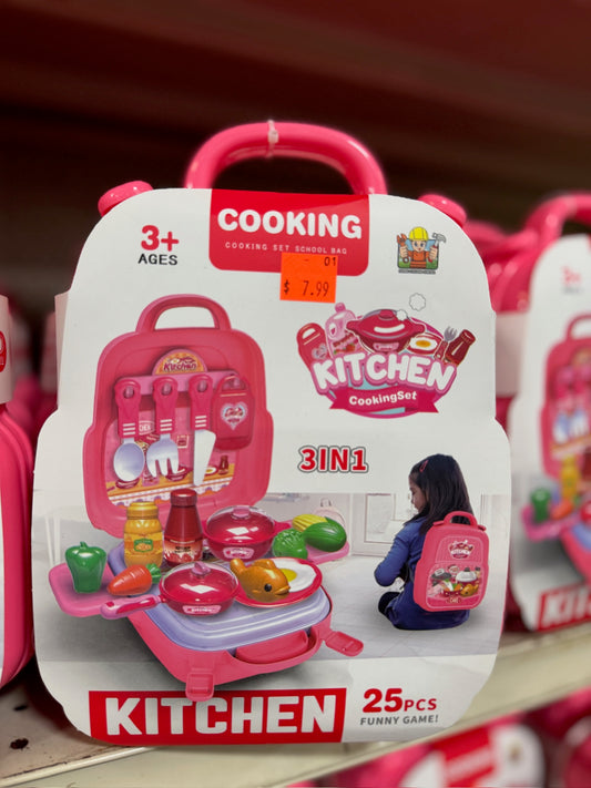 3-in-1 Kids Cooking Set Backpack