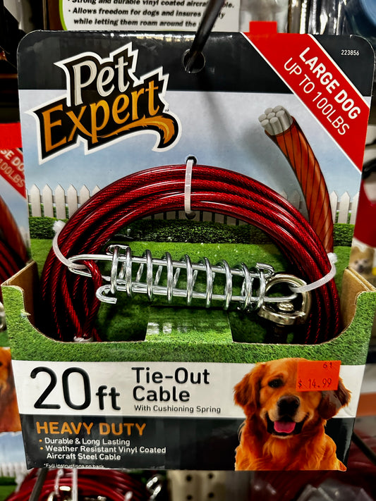 Pet Expert Heavy Duty Tie-Out Cable (Large Dog)