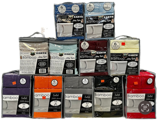 Ashley Taylor 2000 series Bamboo Ultra Plush Deep 6pc Sheet Set