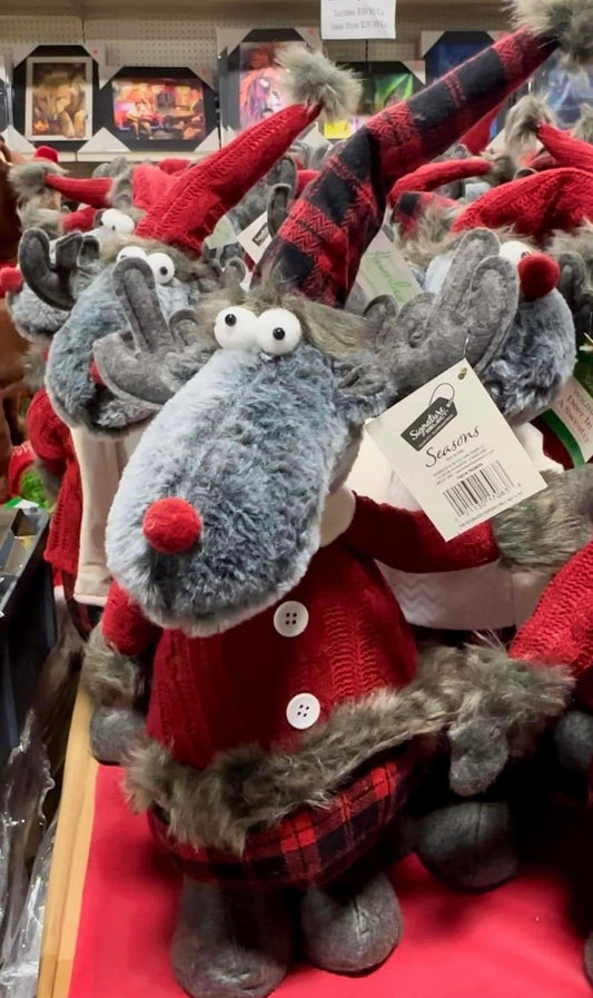 Christmas Moose Plush 19"