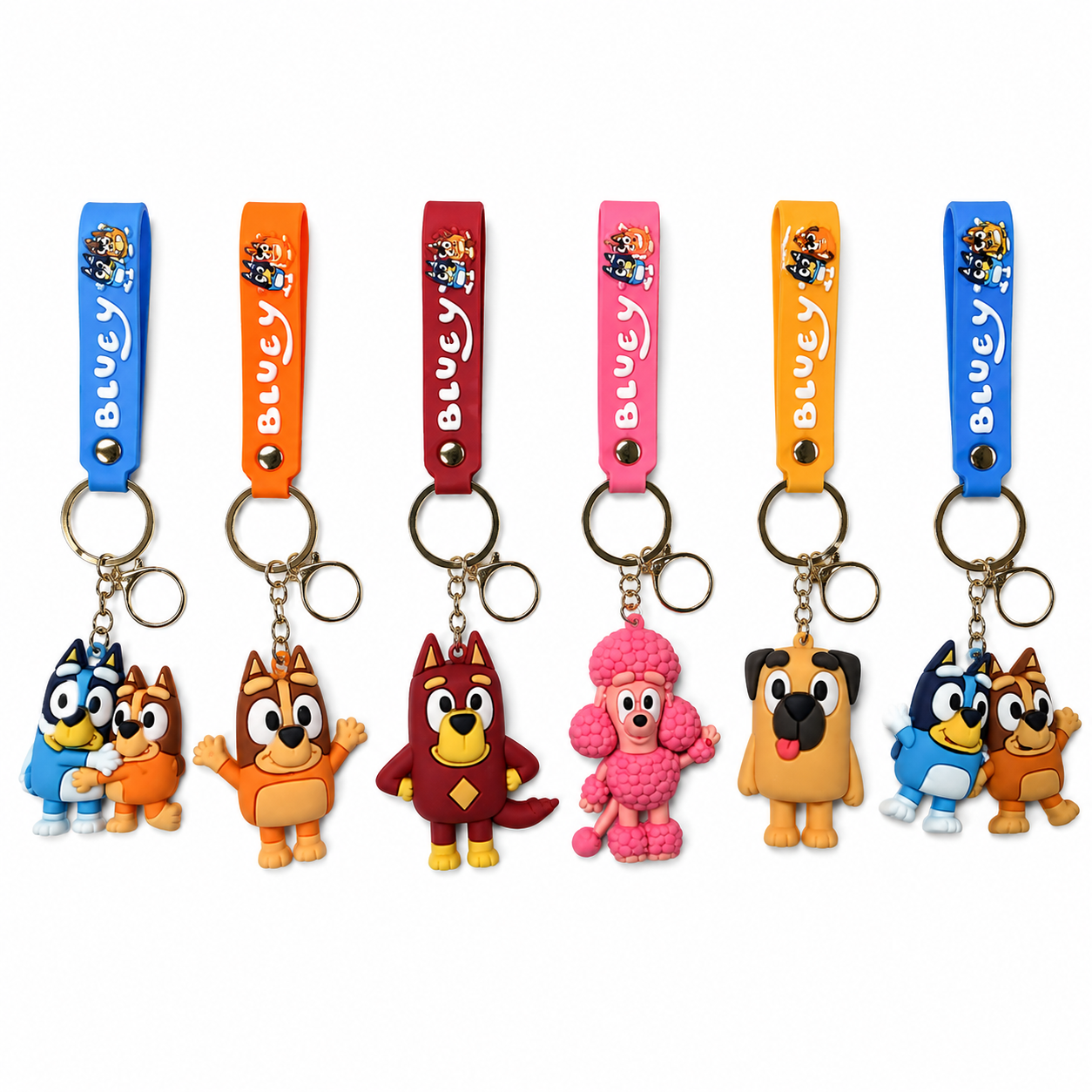 Bluey-Inspired PVC Backpack Charms – Pack of 12