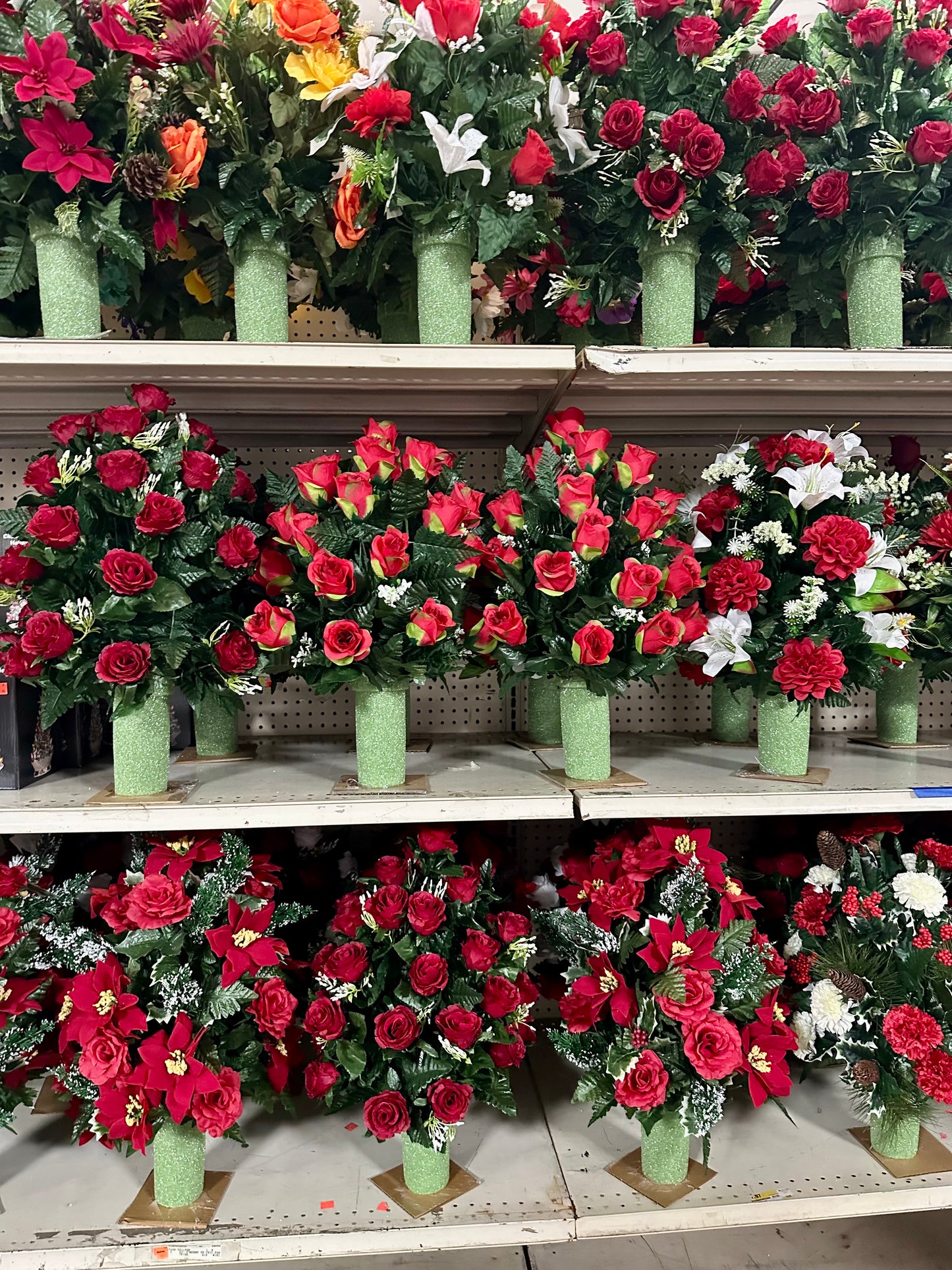 Silk Cemetery Flower Arrangement