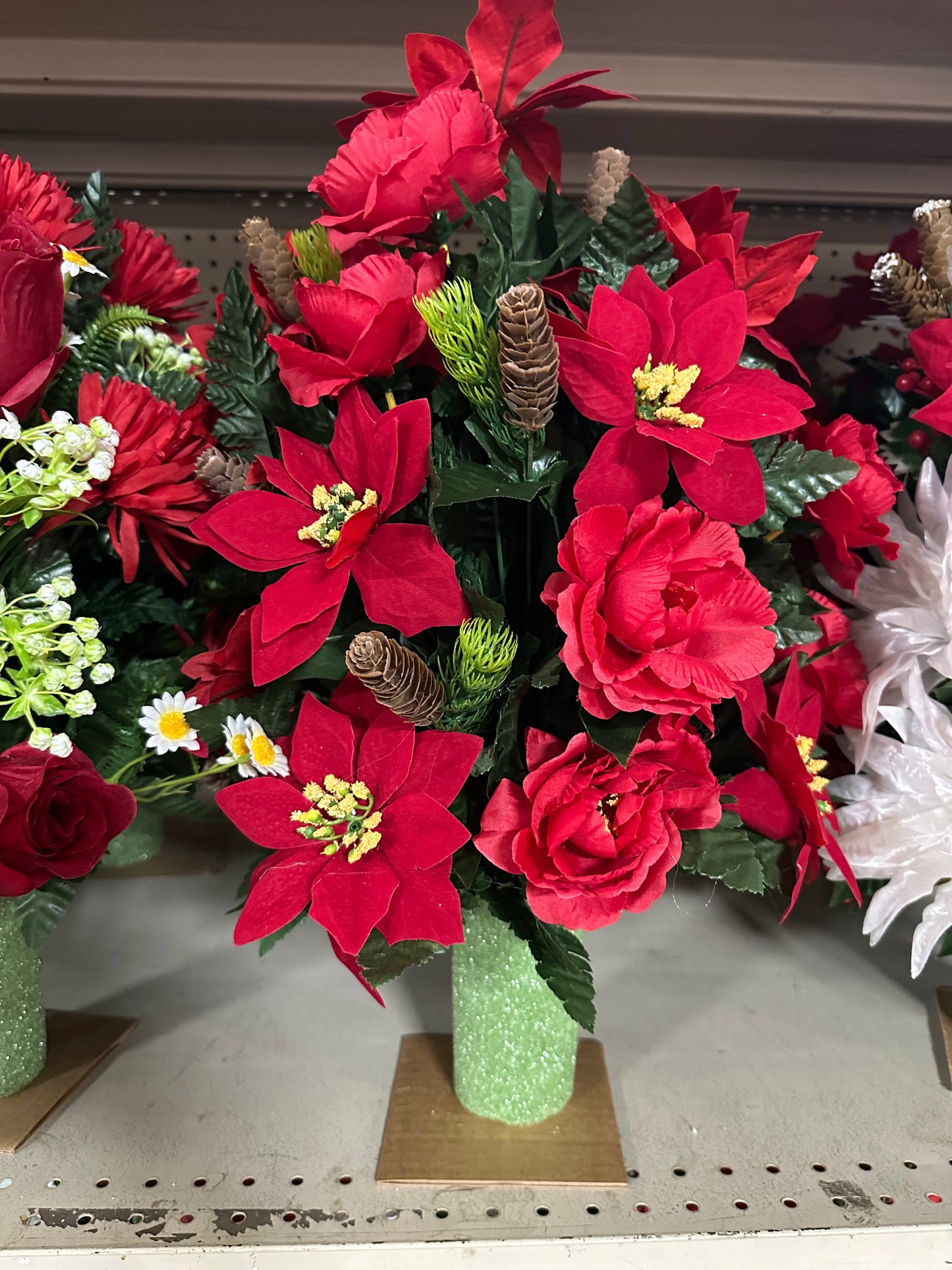 Silk Cemetery Flower Arrangement