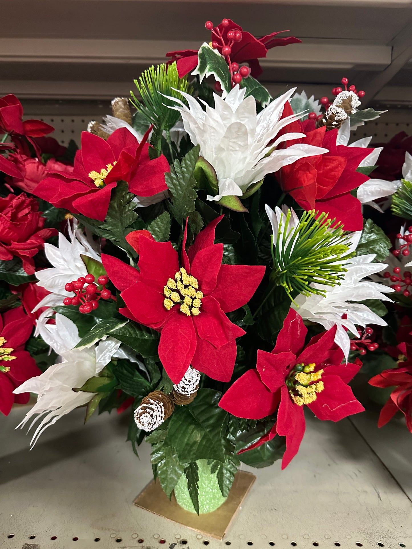 Silk Cemetery Flower Arrangement