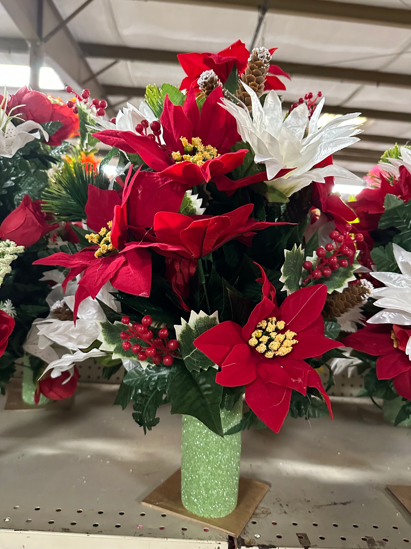 Silk Cemetery Flower Arrangement