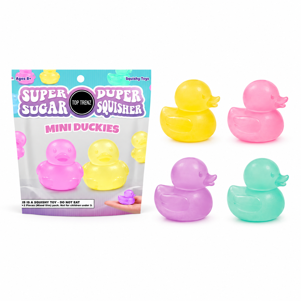 Super Duper Sugar Squisher Mini Ducks 2-Pack by Top Trenz
