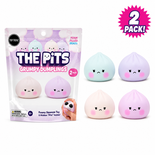 The Pits Grumpy Dumplings 2-Pack – Sensory Squishy Toys by Top Trenz