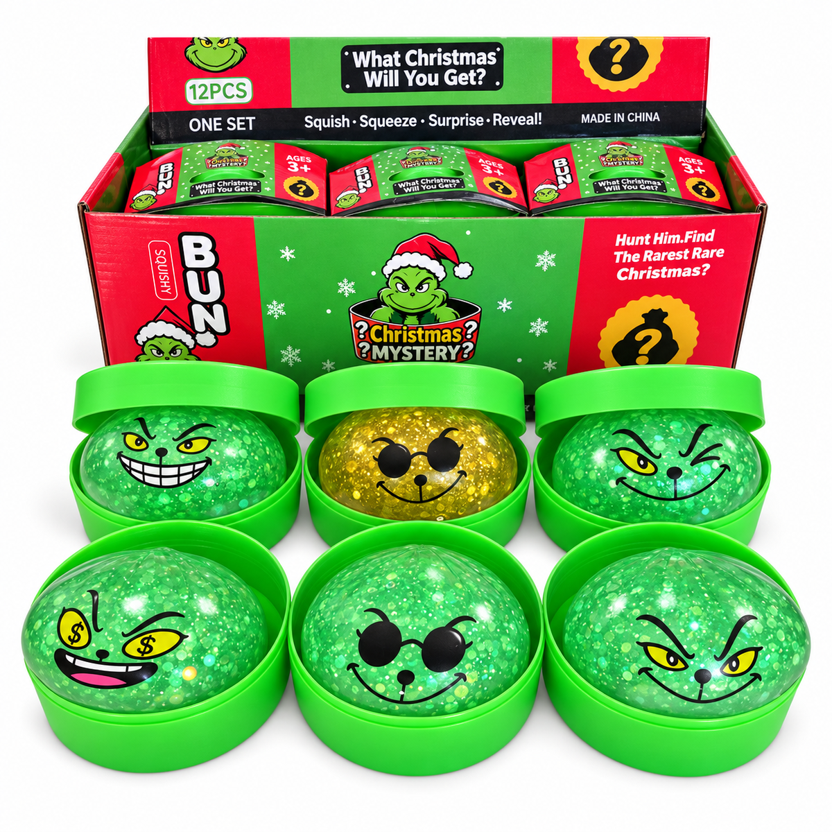 Grinch Christmas Mystery Dumpling Squishy