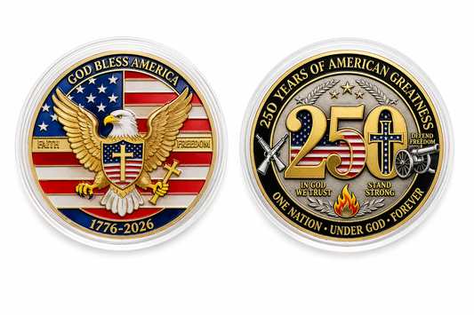 God Bless America 250 Years of American Greatness Commemorative Coin