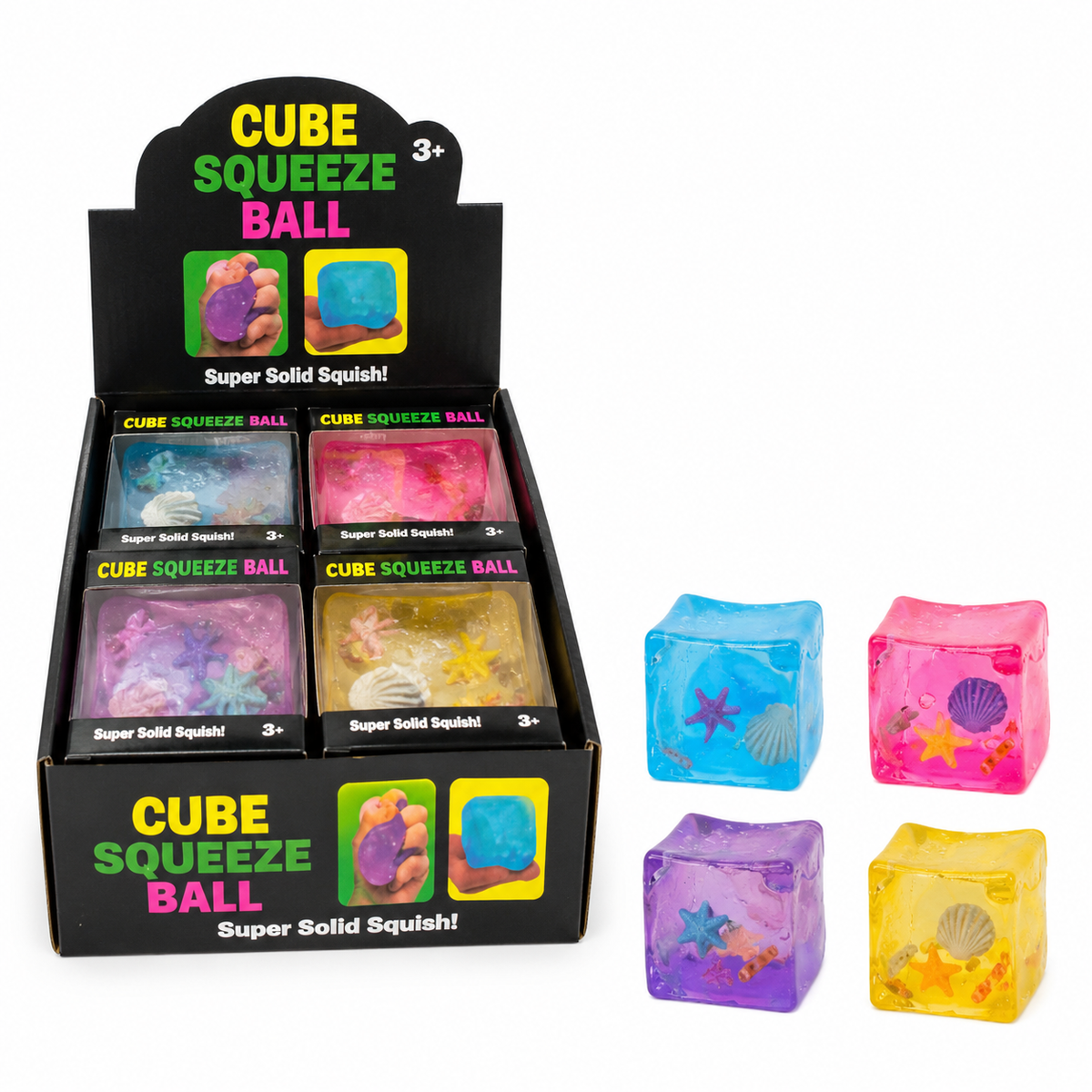 Cubes - 2” gel with seashells