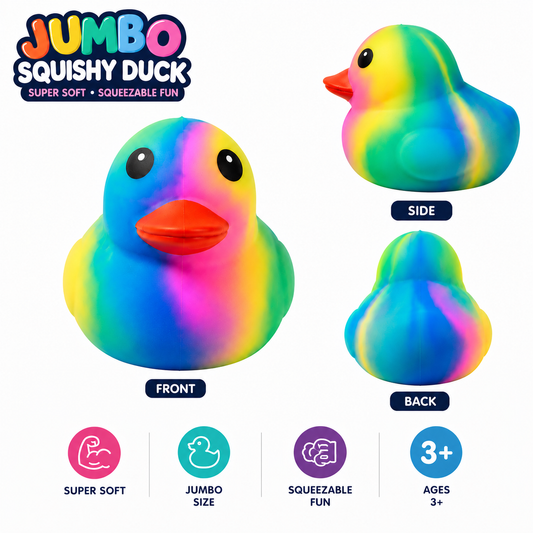 Jumbo Rainbow Duck Squish