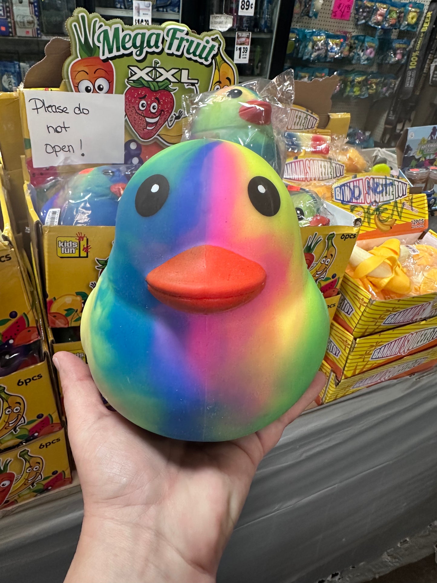 Jumbo Rainbow Duck Squish